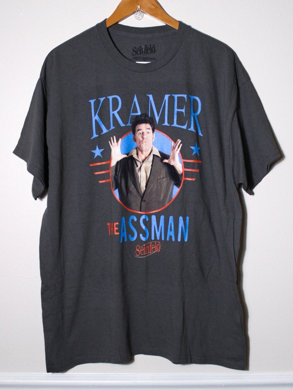 Seinfeld Cosmo Kramer The Assman Graphic Tee Gray XL